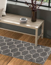 Lattice Garden Collection Area Rug -  Pergolatown (Light Gray) Runner Light Gray  lifestyle 8