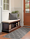 Lattice Garden Collection Area Rug -  Pergolatown (Light Gray) Runner Light Gray  lifestyle 18