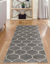 Lattice Garden Collection Area Rug -  Pergolatown (Light Gray) Runner Light Gray  lifestyle 20