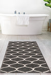 Lattice Garden Collection Area Rug -  Pergolatown (Dark Gray) Runner Dark Gray  lifestyle 4