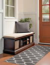 Lattice Garden Collection Area Rug -  Pergolatown (Dark Gray) Runner Dark Gray  lifestyle 8