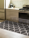 Lattice Garden Collection Area Rug -  Pergolatown (Dark Gray) Runner Dark Gray  lifestyle 24