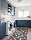 Lattice Garden Collection Area Rug -  Pergolatown (Dark Gray) Runner Dark Gray  lifestyle 34