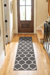 Lattice Garden Collection Area Rug -  Pergolatown (Dark Gray) Runner Dark Gray  lifestyle 39
