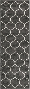 Lattice Garden Collection Area Rug -  Pergolatown (Dark Gray) Runner Dark Gray Main