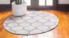Lattice Garden Collection Area Rug -  Pergolatown (Ivory) Round Ivory  lifestyle 3
