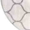 Lattice Garden Collection Area Rug -  Pergolatown (Ivory) Round Ivory  lifestyle 8