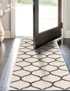 Lattice Garden Collection Area Rug -  Pergolatown (Ivory) Runner Ivory  lifestyle 3