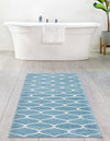 Lattice Garden Collection Area Rug -  Pergolatown (Light Blue) Runner Light Blue  lifestyle 18