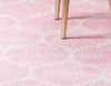 Lattice Garden Collection Area Rug -  Pergolatown (Light Pink) Round Light Pink  lifestyle 5