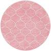 Lattice Garden Collection Area Rug -  Pergolatown (Light Pink) Round Light Pink Main