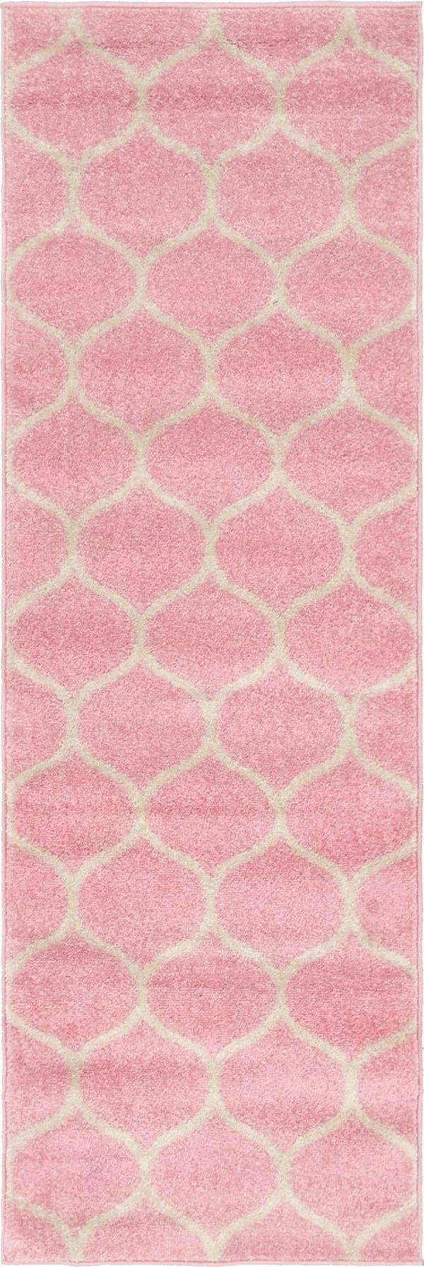 Lattice Garden Collection Area Rug -  Pergolatown (Light Pink) Runner Light Pink Main