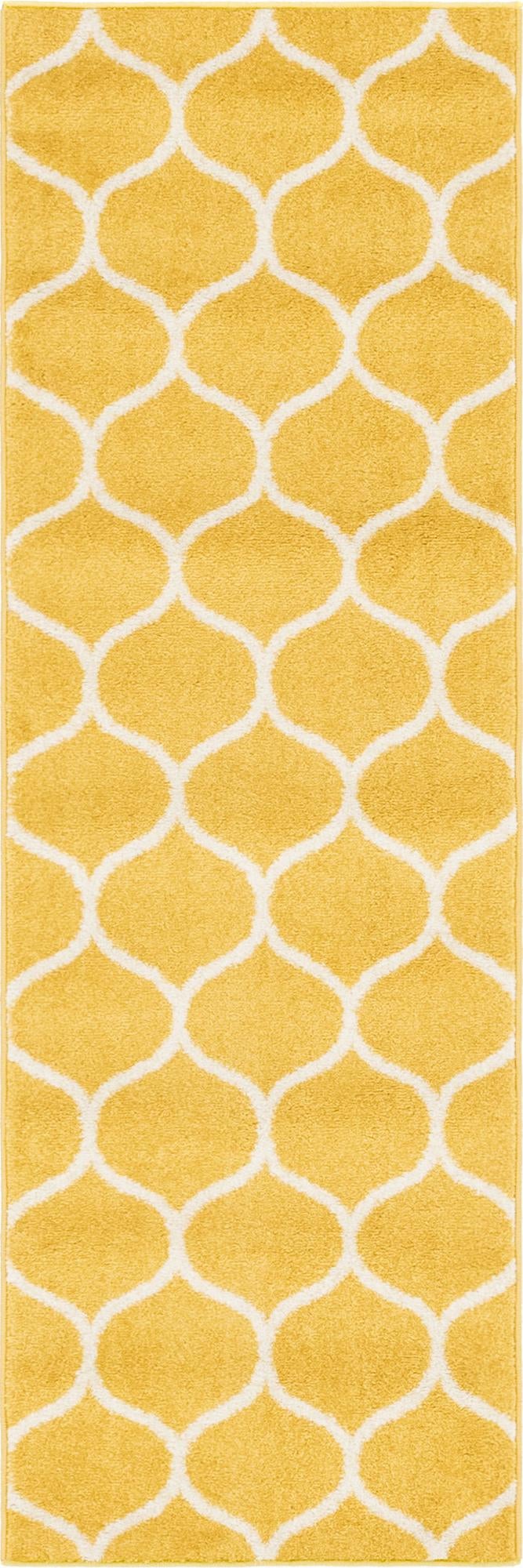 Lattice Garden Collection Area Rug -  Pergolatown (Yellow) Runner Yellow Main