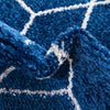 Lattice Garden Collection Area Rug - Arborville (Navy Blue) Round Navy Blue  lifestyle 13