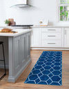 Lattice Garden Collection Area Rug - Arborville (Navy Blue) Runner Navy Blue  lifestyle 18