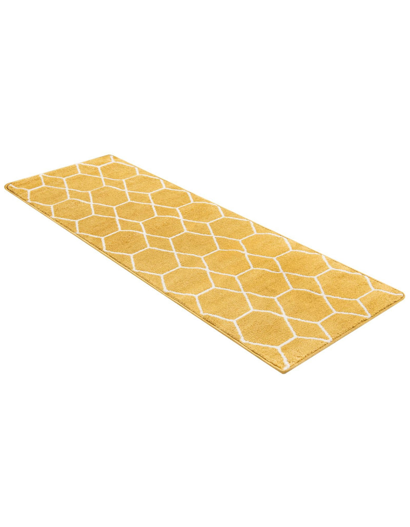 Trellis Mosaic Collection Area Rug - Arborville (Yellow) Runner Yellow  lifestyle 22