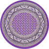 Soho Elegance Collection Area Rug -  Mercer (Violet) Round Violet  lifestyle 13