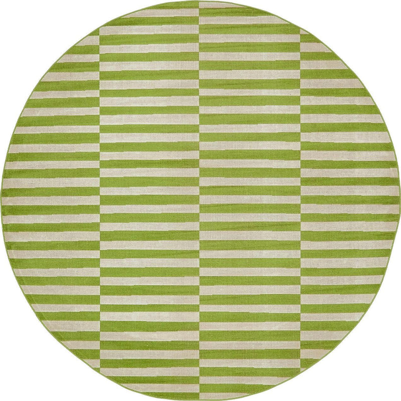 Soho Elegance Collection Area Rug -  Hudson (Green) Round Green  lifestyle 15