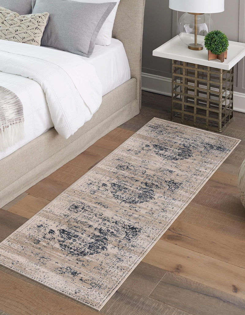Coastal Manor Collection Area Rug -  Dunes Runner Dark Blue  lifestyle 30