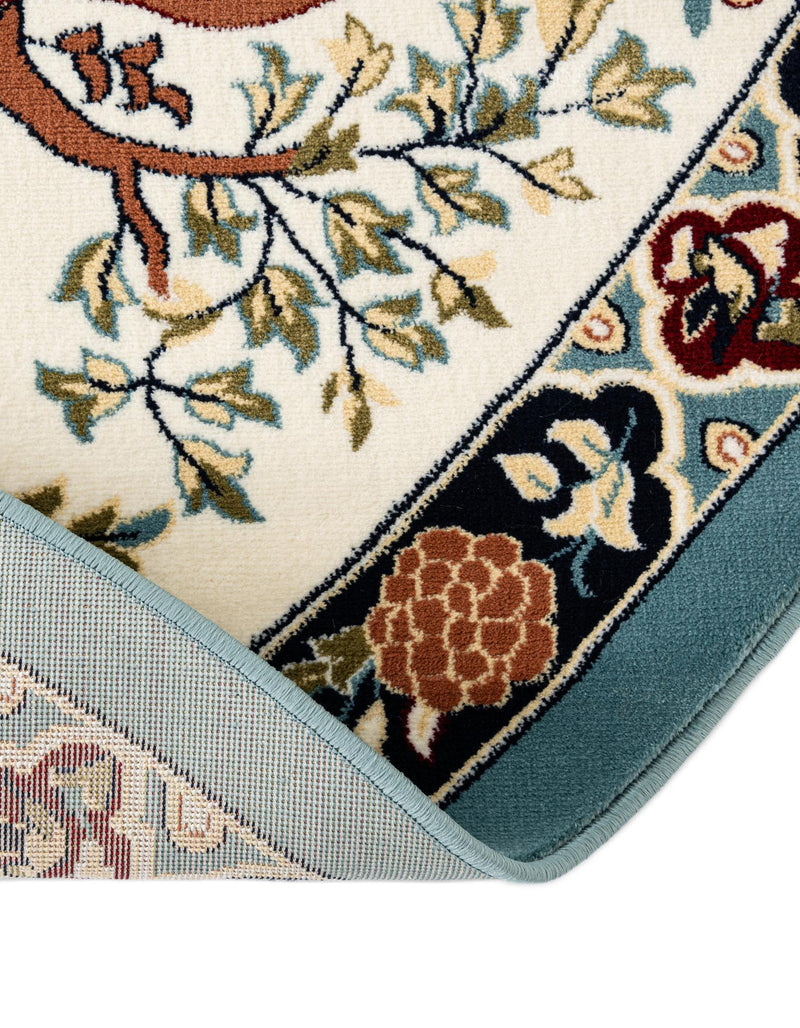 Persian Elegance Collection Area Rug -  Tabriz Round Blue  lifestyle 60