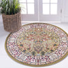 Persian Elegance Collection Area Rug -  Kerman (Green) Round Green  lifestyle 13