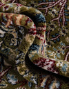 Persian Elegance Collection Area Rug -  Kerman (Green) Round Green  lifestyle 31