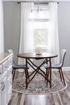 Persian Elegance Collection Area Rug -  Kerman (Ivory) Round Ivory  lifestyle 22