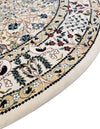Persian Elegance Collection Area Rug -  Kerman (Ivory) Round Ivory  lifestyle 41