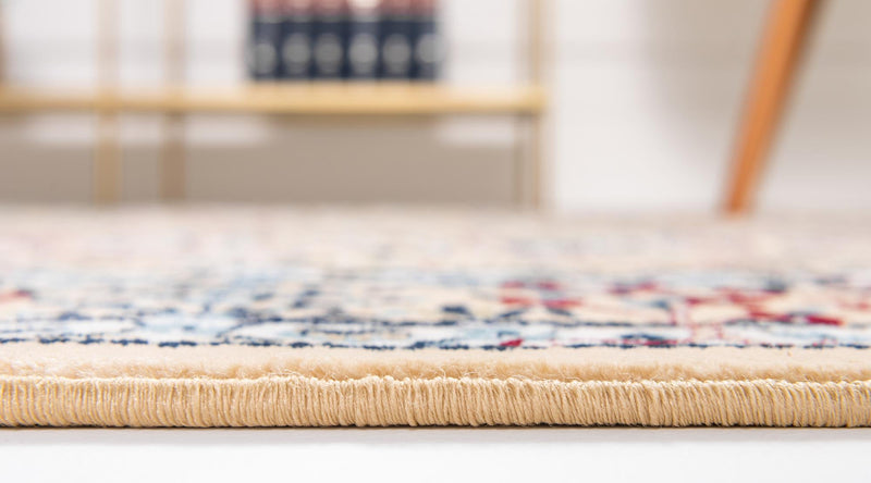 Persian Elegance Collection Area Rug -  Kerman (Beige) Round Beige  lifestyle 7
