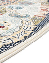Persian Elegance Collection Area Rug -  Shiraz Round Ivory  lifestyle 194