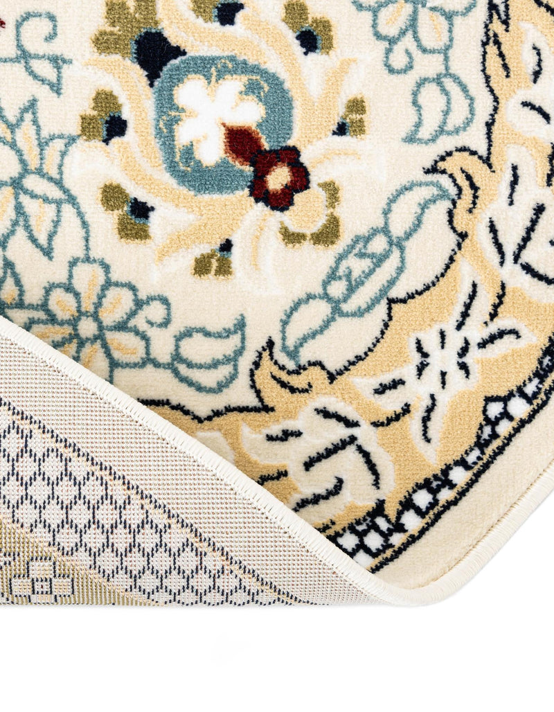 Persian Elegance Collection Area Rug -  Shiraz Round Ivory  lifestyle 201