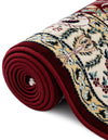 Persian Elegance Collection Area Rug -  Kerman (Burgundy) Round Burgundy  lifestyle 39