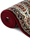 Persian Elegance Collection Area Rug -  Hamedan (Burgundy) Round Burgundy  lifestyle 46