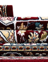 Persian Elegance Collection Area Rug -  Hamedan (Burgundy) Round Burgundy  lifestyle 47