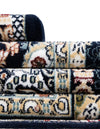 Persian Elegance Collection Area Rug -  Shiraz Round Navy Blue  lifestyle 93