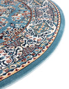 Persian Elegance Collection Area Rug -  Yazd Round Blue  lifestyle 174
