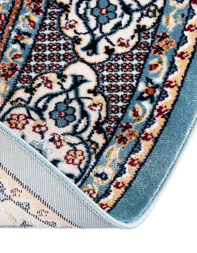Persian Elegance Collection Area Rug -  Yazd Round Blue  lifestyle 178