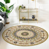 Persian Elegance Collection Area Rug -  Hamedan (Green) Round Green  lifestyle 31