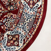 Persian Elegance Collection Area Rug -  Yazd Round Burgundy  lifestyle 38