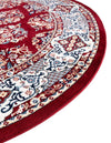Persian Elegance Collection Area Rug -  Yazd Round Burgundy  lifestyle 172