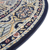 Persian Elegance Collection Area Rug -  Kashan Round Navy Blue  lifestyle 65