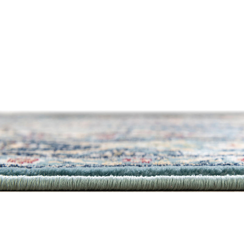 Persian Elegance Collection Area Rug -  Kashan Round Blue  lifestyle 37