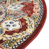 Persian Elegance Collection Area Rug -  Shiraz Round Burgundy  lifestyle 193