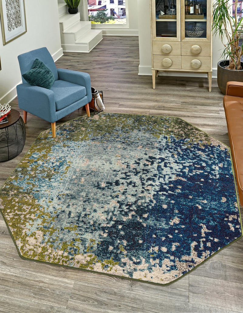 Marrakesh Elegance Collection Area Rug -  Boujad Octagon Blue  lifestyle 33