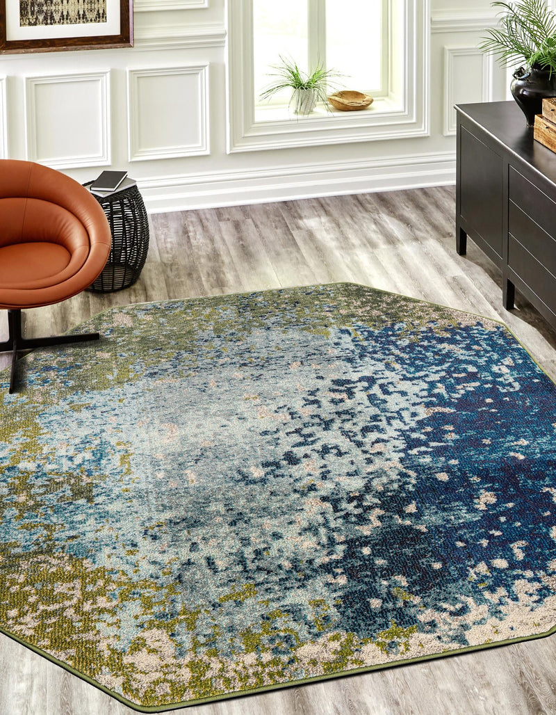 Marrakesh Elegance Collection Area Rug -  Boujad Octagon Blue  lifestyle 39