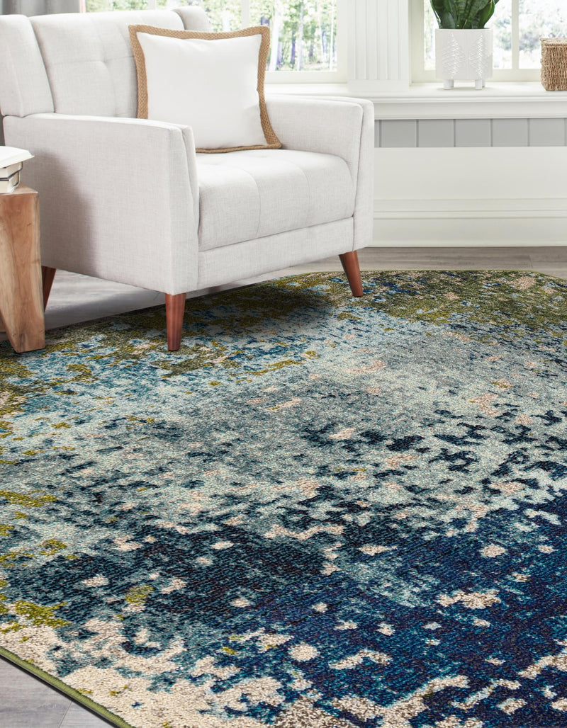 Marrakesh Elegance Collection Area Rug -  Boujad Octagon Blue  lifestyle 63