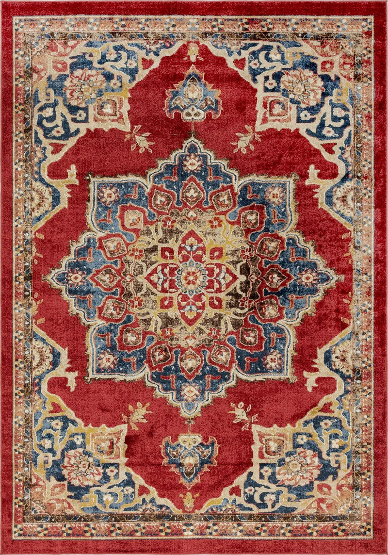 Eden Oasis Collection Area Rug -  Tranquility (Burgundy) Rectangle Burgundy  lifestyle 2