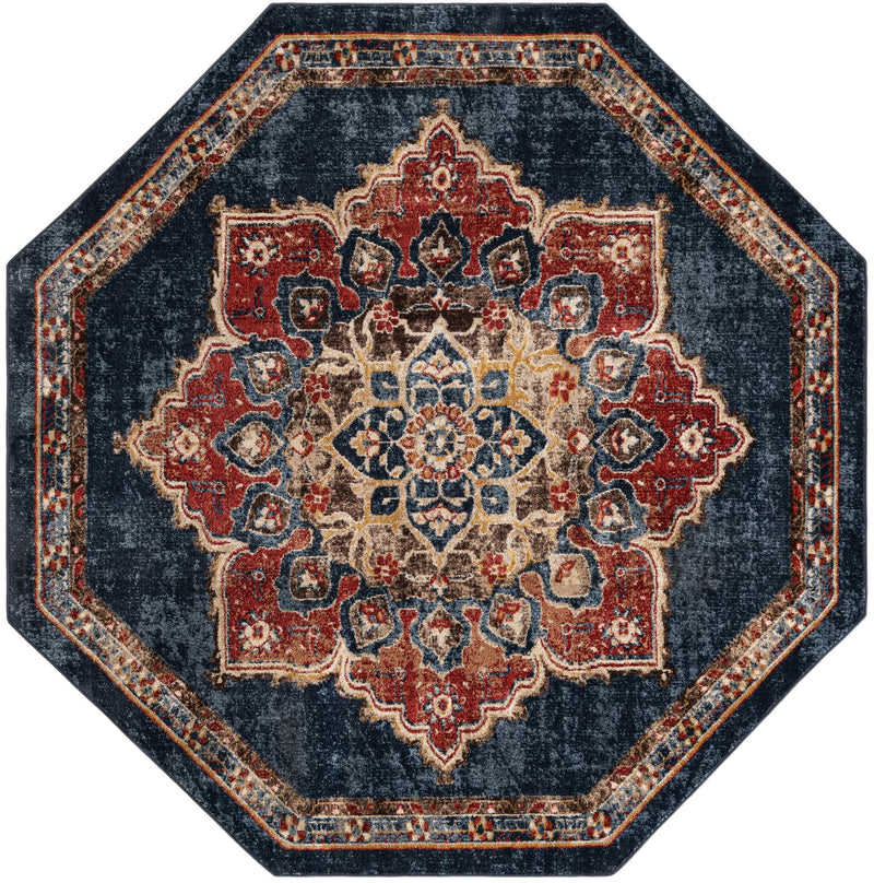 Eden Oasis Collection Area Rug -  Tranquility (Dark Blue) Octagon Dark Blue  lifestyle 20