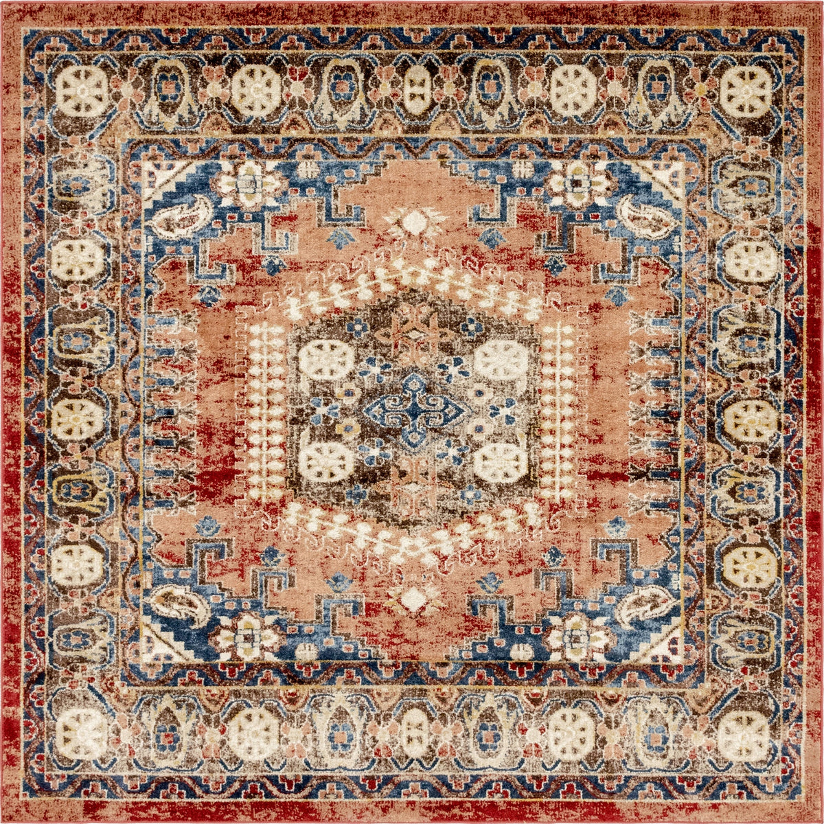 Eden Oasis Collection Area Rug -  Refuge (Terracotta) Square Terracotta  lifestyle 23