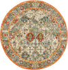 Amalfi Coast Woven Collection Area Rug -  Positano Round Multi  lifestyle 18